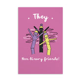 They Non-Binary Friends Postcard